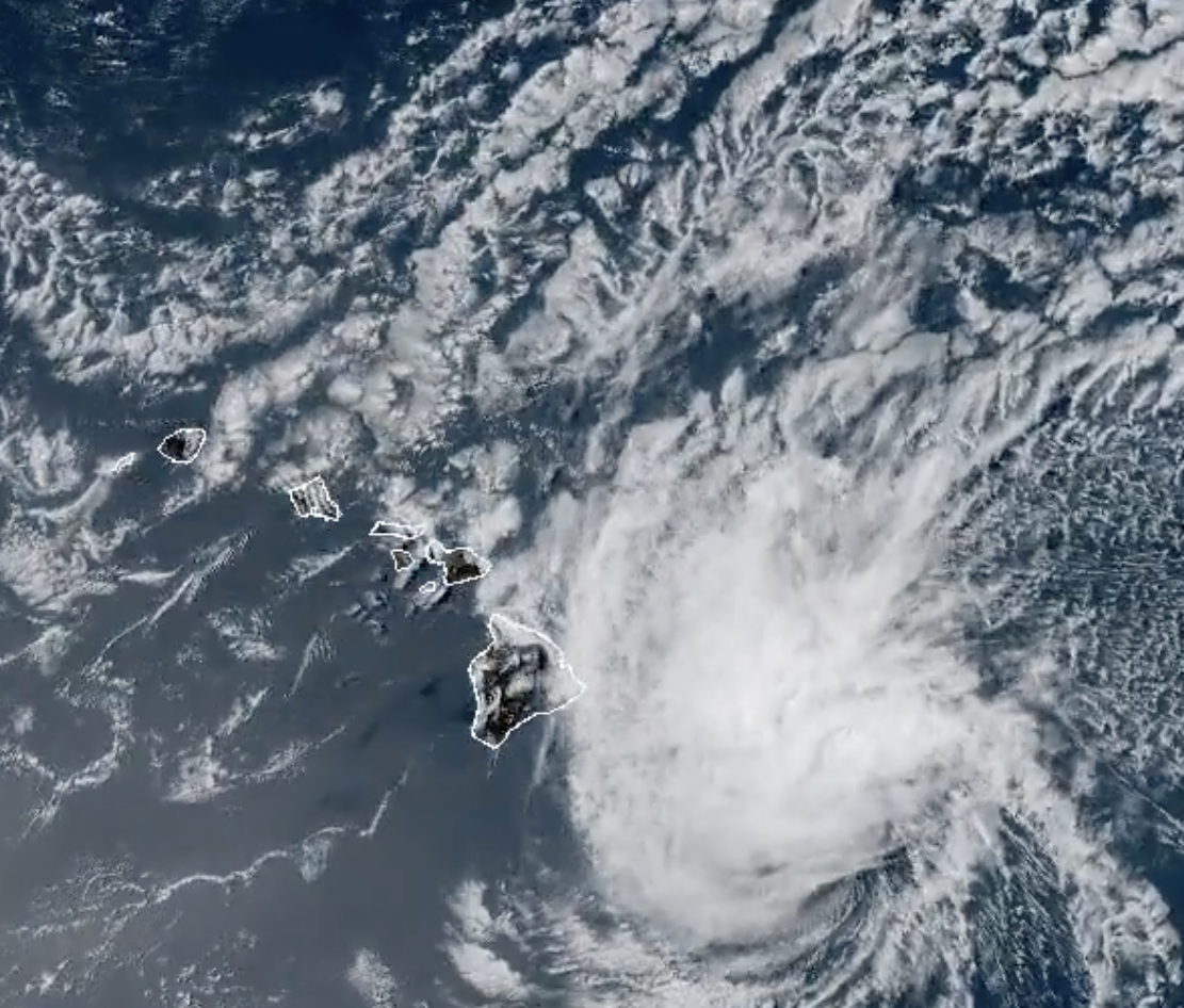 Tropical Storm Calvin Whips Hawaii's Big Island, Sparking State of