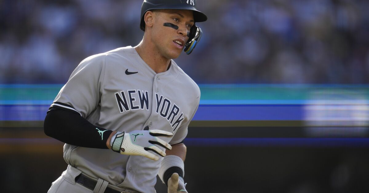 Yankees, Dodgers lineups Sunday  Aaron Judge out day after crashing  through wall (6/4/23) 