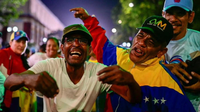 Despite international scepticism of the results, supporters of President Maduro took to the streets to celebrate