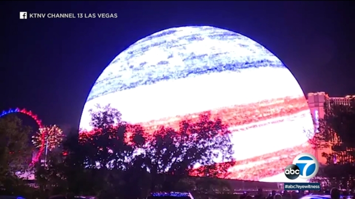 MSG Sphere Las Vegas unveiled for Fourth of July