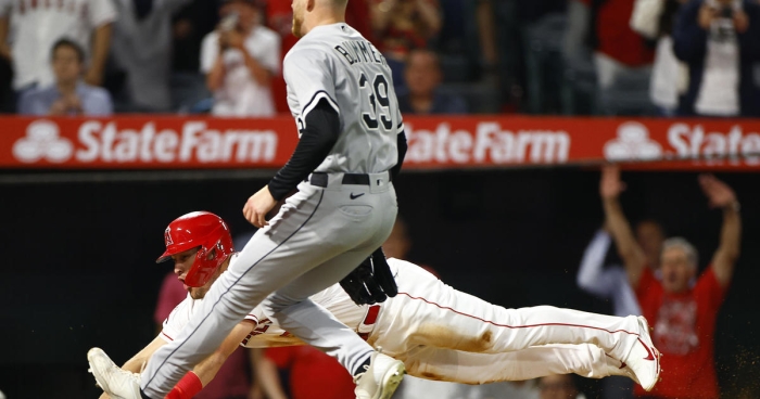 Red Sox play the Los Angeles Angels of Anaheim and Mike Trout